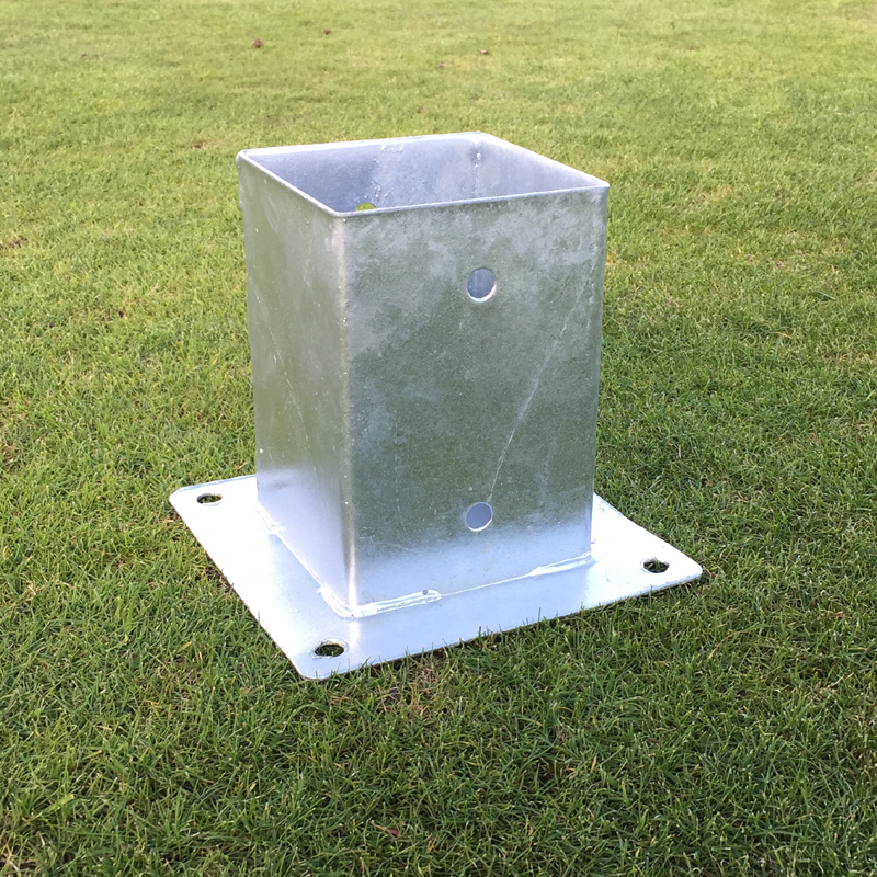 100mm GALVANISED BOLT DOWN FENCE POST SUPPORT ANCHOR POST HOLDER LIKE METPOST 